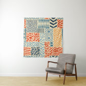 Seamless patchwork pattern. A collection of hand-d タペストリー (インサイチュ)