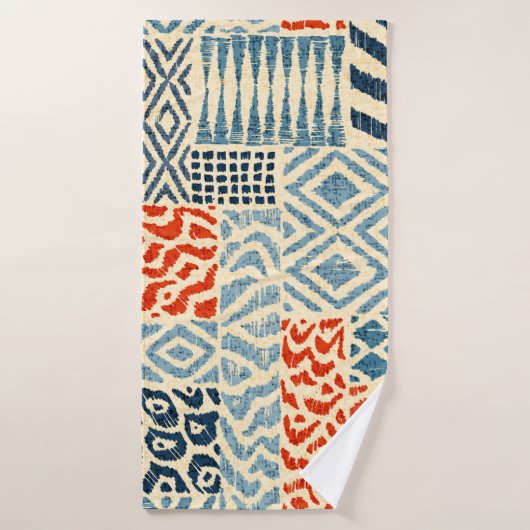 Seamless patchwork pattern. A collection of hand-d バスタオル (バスタオル)