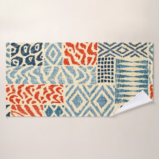 Seamless patchwork pattern. A collection of hand-d バスタオル (バスタオル)