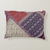 Seamless patchwork pattern on navy patchwork, abst アクセントクッション (裏面)