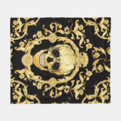 Seamless pattern, background In baroque, rococo, v フリースブランケット (正面(横))