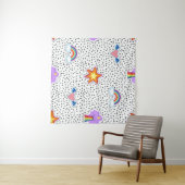 Seamless pattern background with patch cartoon sta タペストリー (インサイチュ(横))
