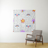 Seamless pattern background with patch cartoon sta タペストリー (インサイチュ)