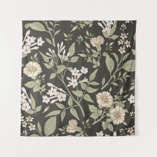 Seamless pattern. Beautiful fabric blooming realis タペストリー (正面)