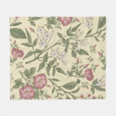 Seamless pattern. Beautiful fabric blooming realis フリースブランケット (正面(横))