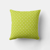 Seamless pattern  bright lime polka dot pattern クッション (裏面)