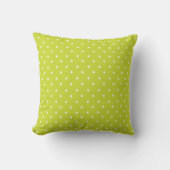 Seamless pattern  bright lime polka dot pattern クッション (正面)