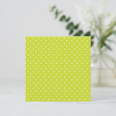 Seamless pattern  bright lime polka dot pattern サンキューカード (スタンド正面)