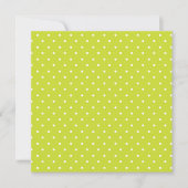 Seamless pattern  bright lime polka dot pattern サンキューカード (正面)