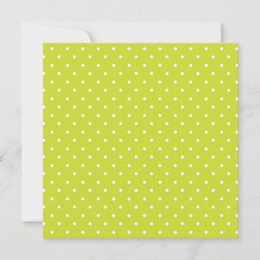 Seamless pattern  bright lime polka dot pattern サンキューカード (正面)