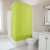Seamless pattern  bright lime polka dot pattern シャワーカーテン (インサイチュ)