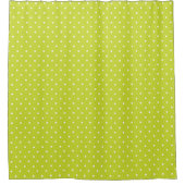 Seamless pattern  bright lime polka dot pattern シャワーカーテン (正面)