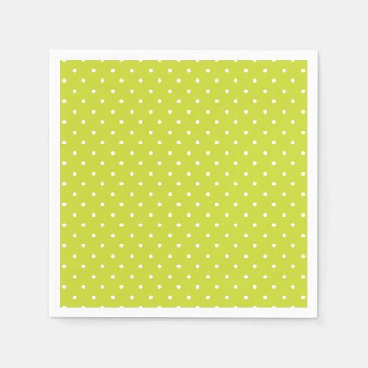 Seamless pattern  bright lime polka dot pattern スタンダードカクテルナプキン (正面)