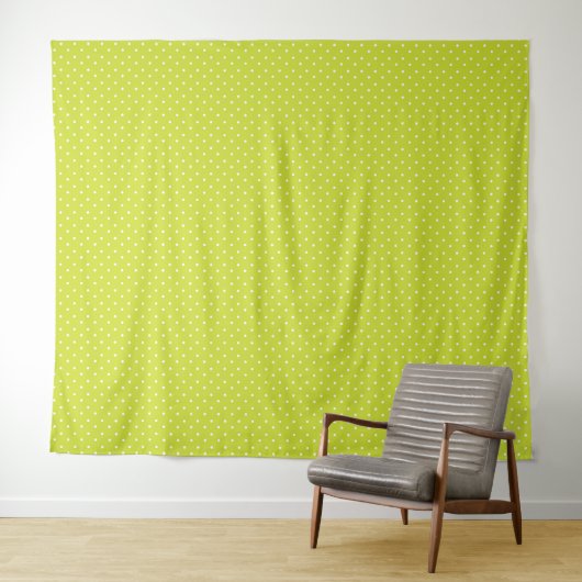 Seamless pattern  bright lime polka dot pattern タペストリー (インサイチュ(横))