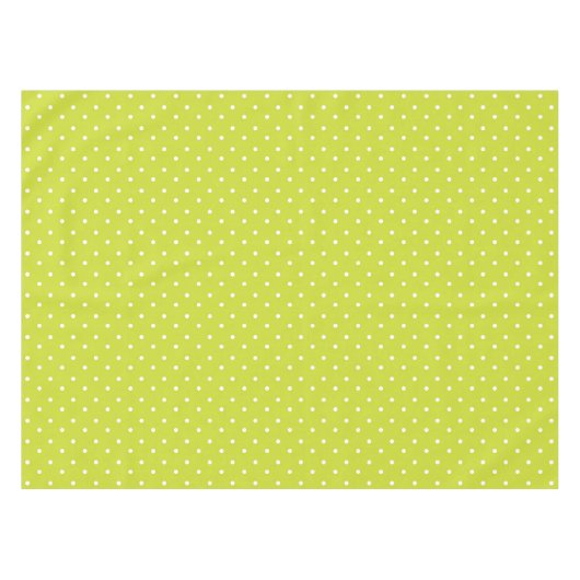 Seamless pattern  bright lime polka dot pattern テーブルクロス (正面(横))