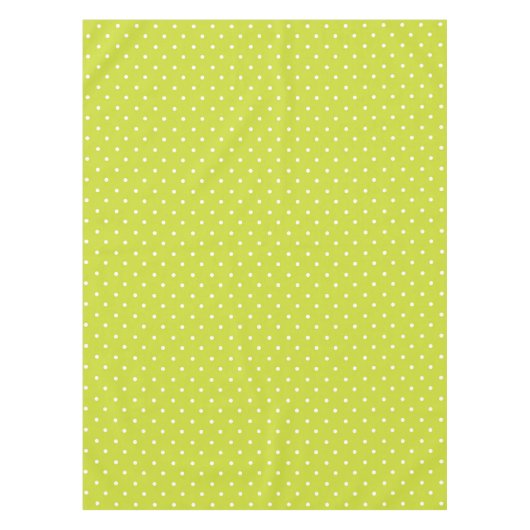 Seamless pattern  bright lime polka dot pattern テーブルクロス (正面)