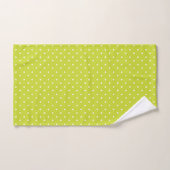 Seamless pattern  bright lime polka dot pattern バスタオルセット (ハンドタオル)