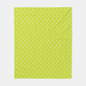 Seamless pattern  bright lime polka dot pattern フリースブランケット (正面)