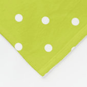 Seamless pattern  bright lime polka dot pattern フリースブランケット (角)