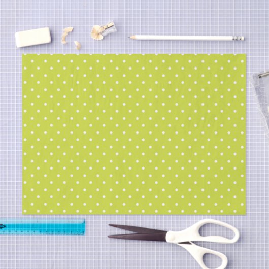 Seamless pattern  bright lime polka dot pattern 薄葉紙 (クラフト)