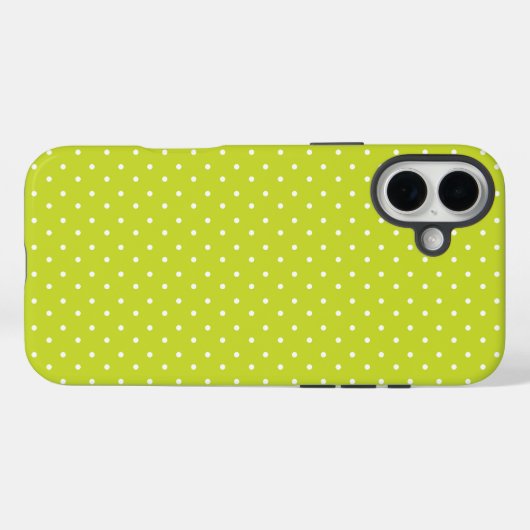 Seamless pattern  bright lime polka dot pattern Case-Mate iPhoneケース (裏面 (横))