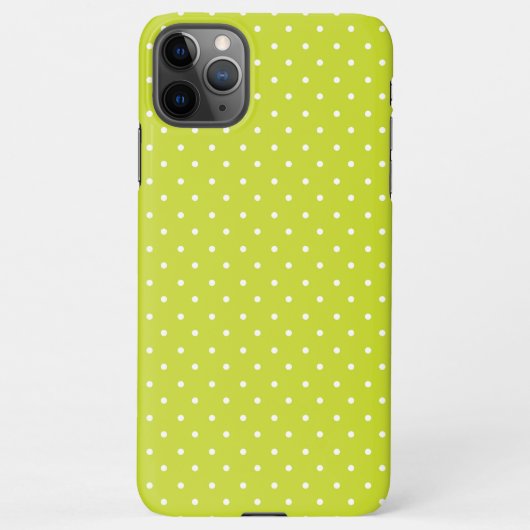 Seamless pattern  bright lime polka dot pattern iPhoneケース (裏面)