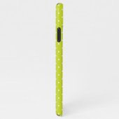 Seamless pattern  bright lime polka dot pattern iPhoneケース (右側)