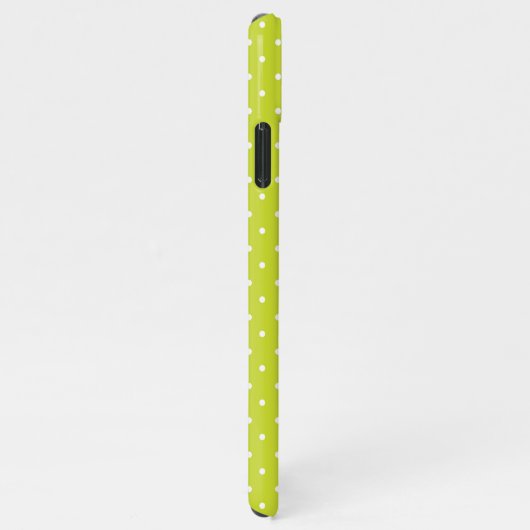 Seamless pattern  bright lime polka dot pattern iPhoneケース (右側)