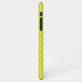Seamless pattern  bright lime polka dot pattern iPhoneケース (左側)