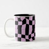 Seamless pattern checkered square pattern. ツートーンマグカップ (左)