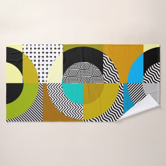 Seamless pattern. Circles pattern in geometric col バスタオル (バスタオル)