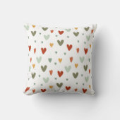 Seamless pattern colorful pastel hearts クッション (正面)