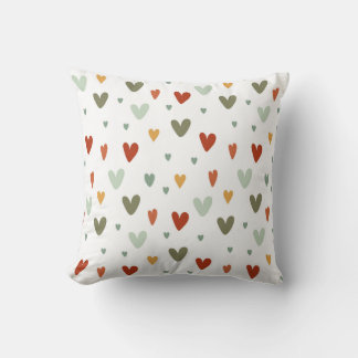 Seamless pattern colorful pastel hearts クッション