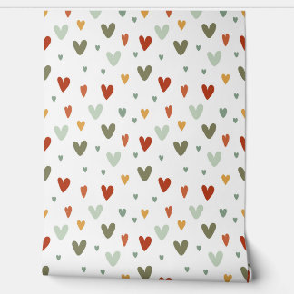 Seamless pattern colorful pastel hearts 壁紙