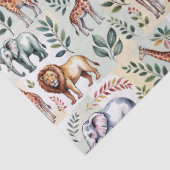 Seamless pattern featuring elephants lions 薄葉紙 (詳細)