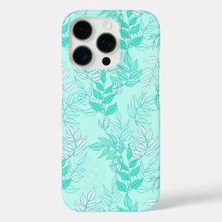 Seamless pattern featuring interconnected leafy br iPhone 16 proケース