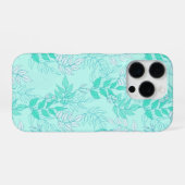 Seamless pattern featuring interconnected leafy br iPhoneケース (裏面横)