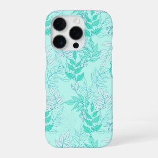 Seamless pattern featuring interconnected leafy br iPhone 16 proケース