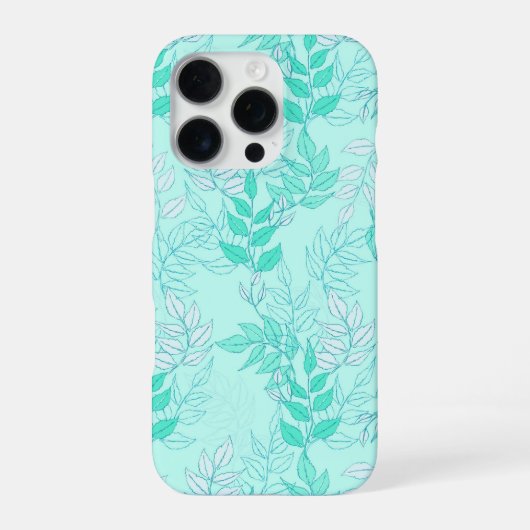 Seamless pattern featuring interconnected leafy br iPhoneケース (裏面)
