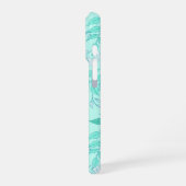 Seamless pattern featuring interconnected leafy br iPhoneケース (左側面)