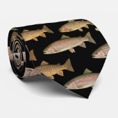 Seamless Pattern Fishing Lover  – Trout Fishing    ネクタイ (ロール)