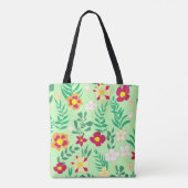 Seamless pattern flower and leaveshome decor, back トートバッグ (裏面)