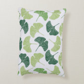 Seamless pattern Green ginkgo biloba  アクセントクッション (裏面(縦))