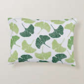 Seamless pattern Green ginkgo biloba  アクセントクッション (裏面)