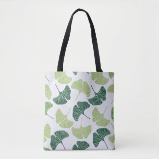 Seamless pattern Green ginkgo biloba  トートバッグ