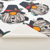 Seamless pattern illustration of a gnome with a be シェルパブランケット (3/4)