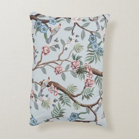 Seamless pattern in chinoiserie style with peonies アクセントクッション (裏面(縦))