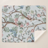 Seamless pattern in chinoiserie style with peonies シェルパブランケット (正面(横))