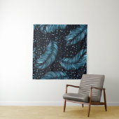 Seamless pattern, infinite texture. dark feather b タペストリー (インサイチュ(横))