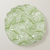 Seamless pattern Monstera leaves background. Flora ラウンドクッション (裏面)